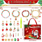 Festive Golden Christmas DIY Bracelet for Kids – Santa, Snowman & Holiday Charm Jewelry