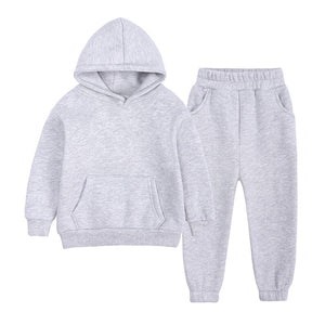 European And American Fleece Sweater Suit Middle And Big Children