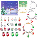 Festive Golden Christmas DIY Bracelet for Kids – Santa, Snowman & Holiday Charm Jewelry