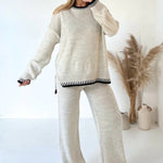 Chic Solid Color Casual Outfit – Loose Trousers & Relaxed Top Set for Stylish Everyday Comfort
