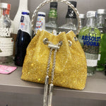European & American Shiny Diamond Handbag – Elegant Metallic Evening Purse for Women, Party & Special Occasions
