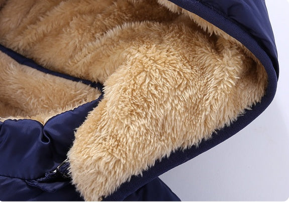 Children’s Lambskin Coat with Detachable Hood – Warm, Soft, and Stylish Winter Jacket for Kids Aged 3–8