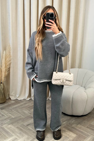 Chic Solid Color Casual Outfit – Loose Trousers & Relaxed Top Set for Stylish Everyday Comfort