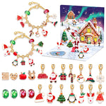 Festive Golden Christmas DIY Bracelet for Kids – Santa, Snowman & Holiday Charm Jewelry
