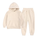 European And American Fleece Sweater Suit Middle And Big Children