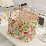 Stylish Floral Cotton Storage Basket – Pastoral Organizer for Home, Bedroom & Living Room