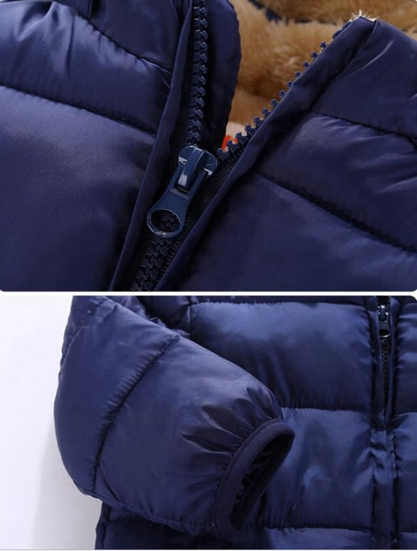 Children’s Lambskin Coat with Detachable Hood – Warm, Soft, and Stylish Winter Jacket for Kids Aged 3–8