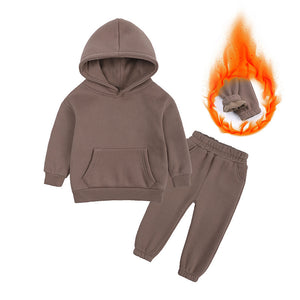 European And American Fleece Sweater Suit Middle And Big Children