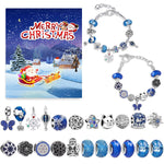 Festive Golden Christmas DIY Bracelet for Kids – Santa, Snowman & Holiday Charm Jewelry