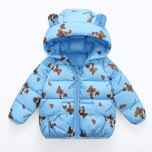 Lightweight Cotton Jacket for Kids – Warm Hooded Animal & Cartoon Print Coat for Boys & Girls