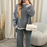 Chic Solid Color Casual Outfit – Loose Trousers & Relaxed Top Set for Stylish Everyday Comfort