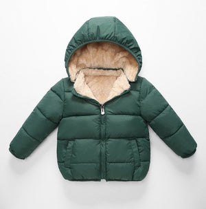 Children’s Lambskin Coat with Detachable Hood – Warm, Soft, and Stylish Winter Jacket for Kids Aged 3–8