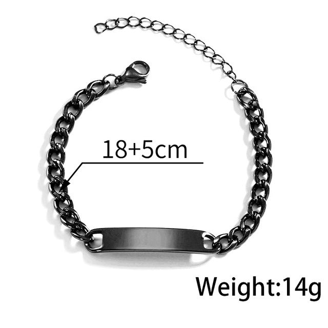 Unique Laser Engraved Eye Bracelet – Japanese Style Stainless Steel Jewelry for Couples
