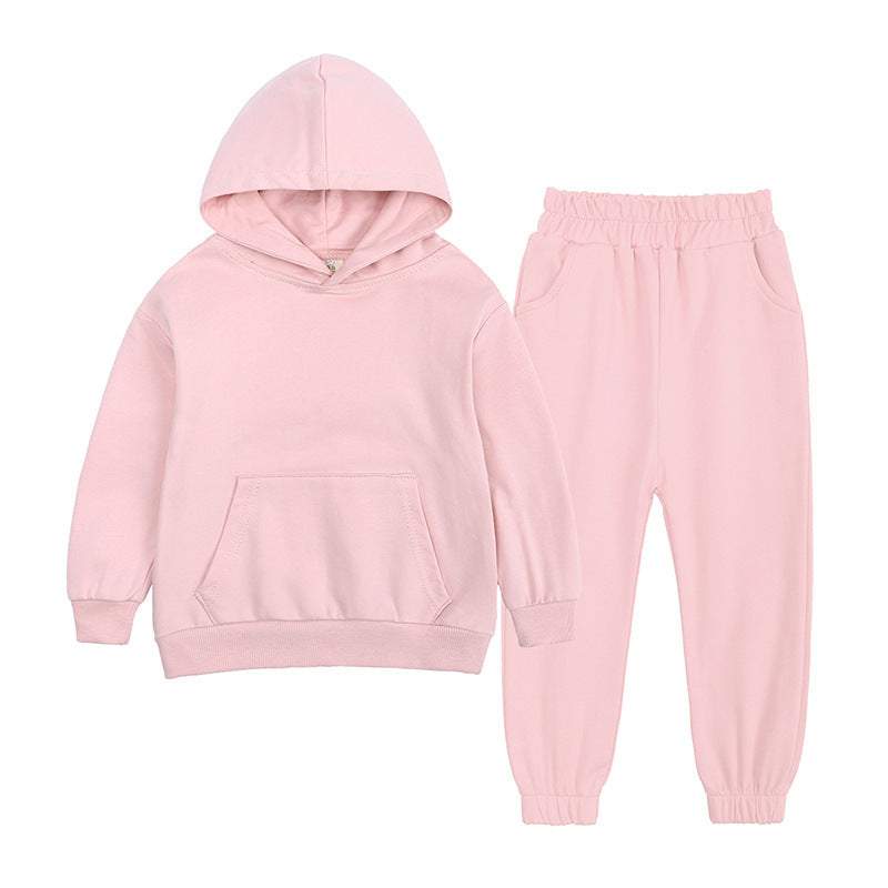 European And American Fleece Sweater Suit Middle And Big Children