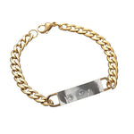 Unique Laser Engraved Eye Bracelet – Japanese Style Stainless Steel Jewelry for Couples