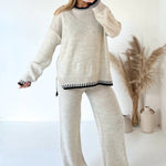 Chic Solid Color Casual Outfit – Loose Trousers & Relaxed Top Set for Stylish Everyday Comfort
