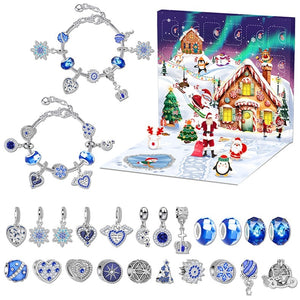 Festive Golden Christmas DIY Bracelet for Kids – Santa, Snowman & Holiday Charm Jewelry