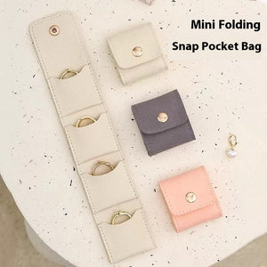 Portable Japanese Jewelry Bag – Soft Microfiber Ring Organizer for Travel & Daily Use